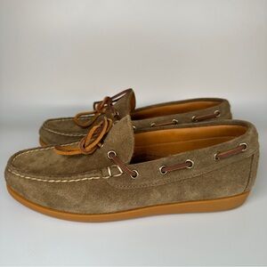 Easymoc Moccasin Leather Suede Shoes Men's Size 8 D Olive Green